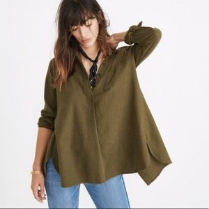 Madewell Flannel Classic Ex-Boyfriend Button-Back Shirt XS